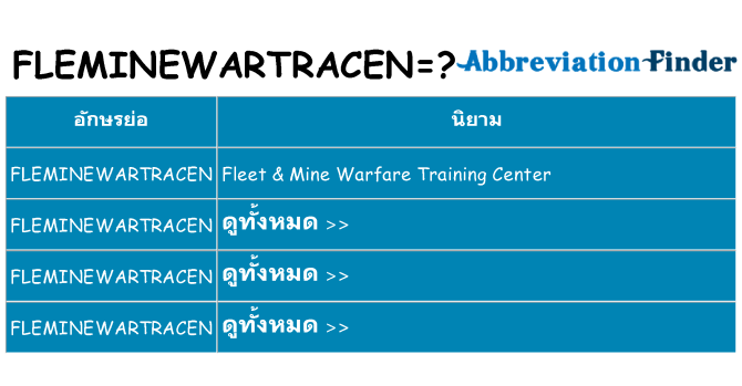อะไรไม่ fleminewartracen ถึง