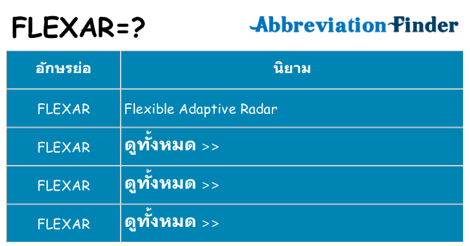 อะไรไม่ flexar ถึง