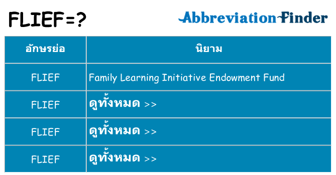 อะไรไม่ flief ถึง
