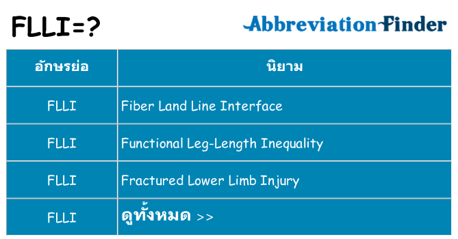 อะไรไม่ flli ถึง