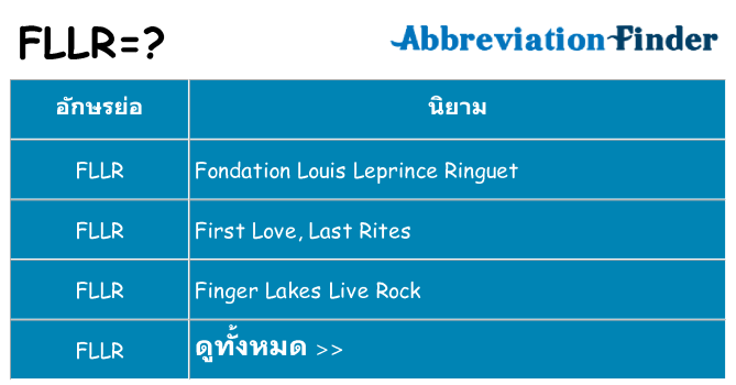 อะไรไม่ fllr ถึง