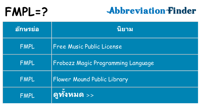 อะไรไม่ fmpl ถึง