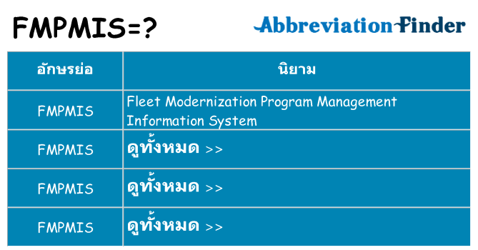 อะไรไม่ fmpmis ถึง