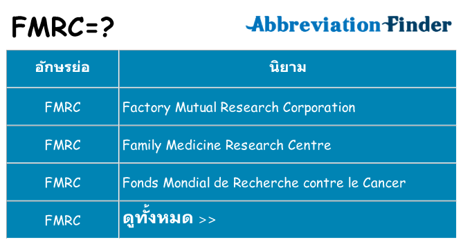 อะไรไม่ fmrc ถึง