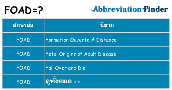 อะไรไม่ foad ถึง