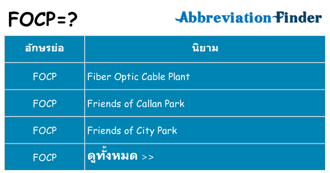 อะไรไม่ focp ถึง