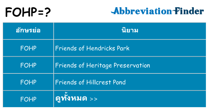 อะไรไม่ fohp ถึง