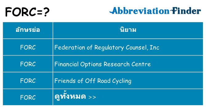 อะไรไม่ forc ถึง