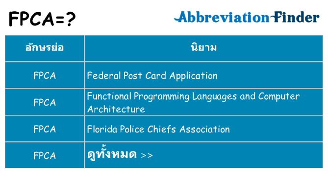 อะไรไม่ fpca ถึง