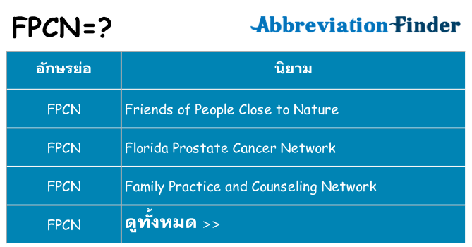 อะไรไม่ fpcn ถึง