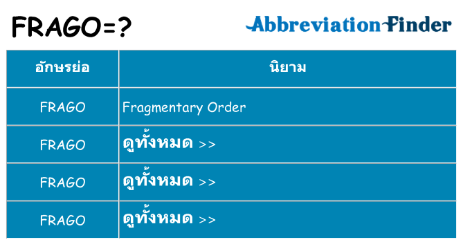 อะไรไม่ frago ถึง