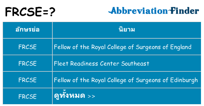 อะไรไม่ frcse ถึง
