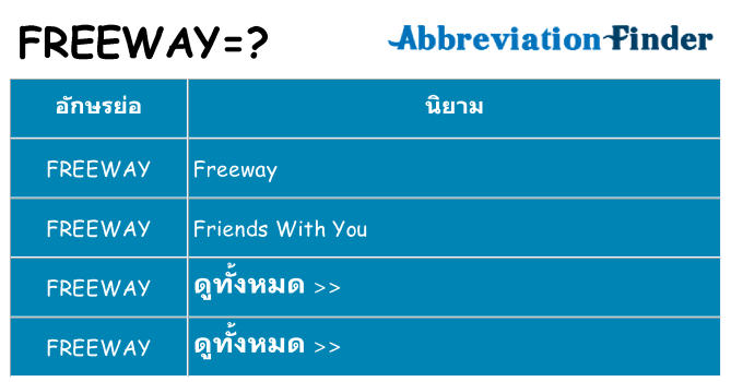 อะไรไม่ freeway ถึง