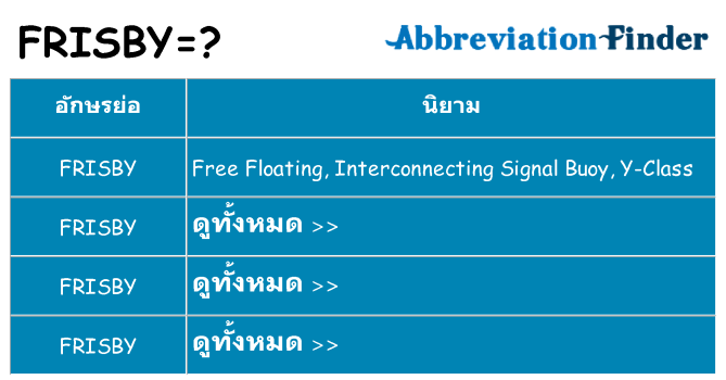 อะไรไม่ frisby ถึง
