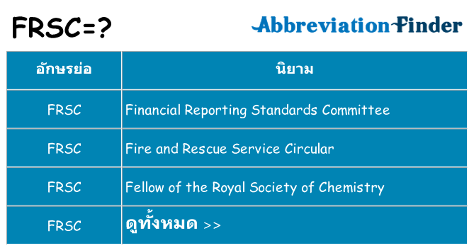 อะไรไม่ frsc ถึง