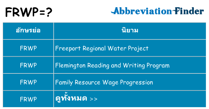 อะไรไม่ frwp ถึง