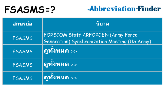 อะไรไม่ fsasms ถึง