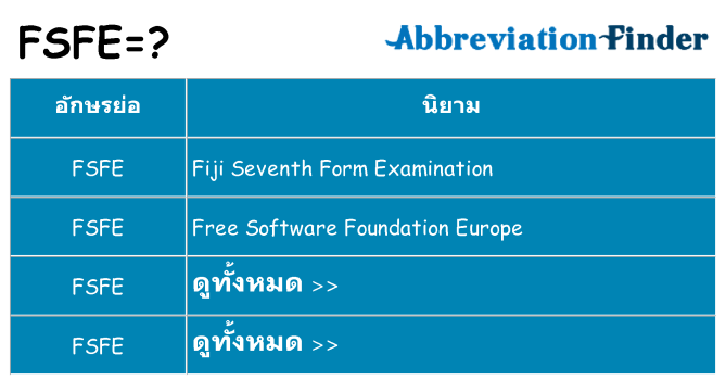 อะไรไม่ fsfe ถึง