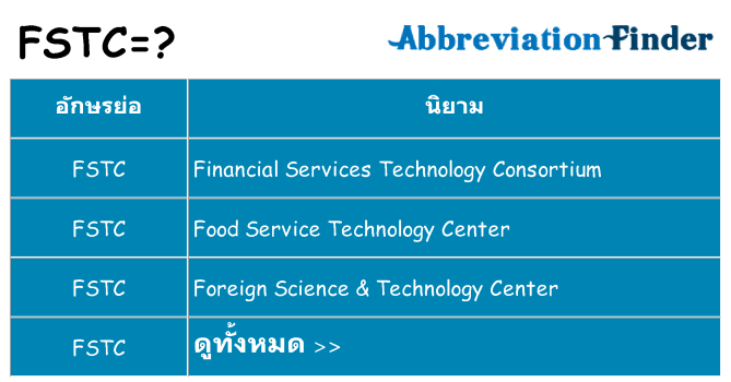 อะไรไม่ fstc ถึง