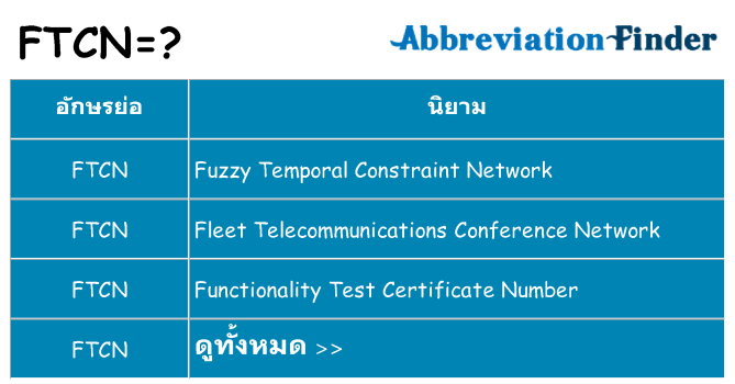 อะไรไม่ ftcn ถึง