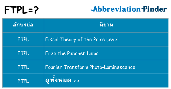 อะไรไม่ ftpl ถึง