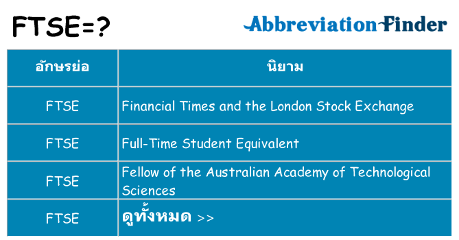 อะไรไม่ ftse ถึง