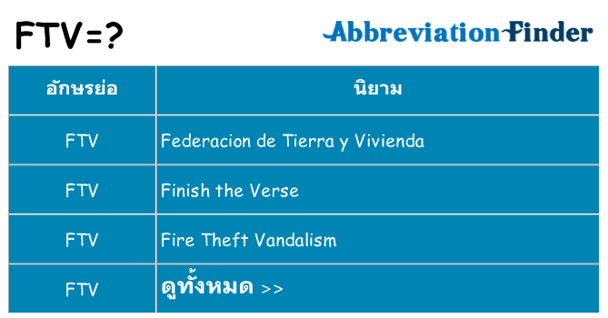 อะไรไม่ ftv ถึง