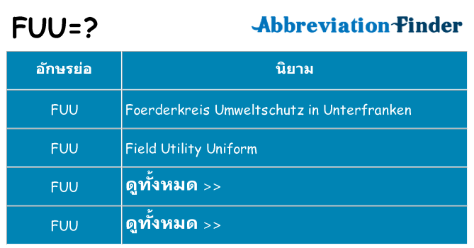 อะไรไม่ fuu ถึง