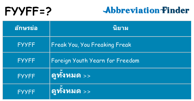 อะไรไม่ fyyff ถึง