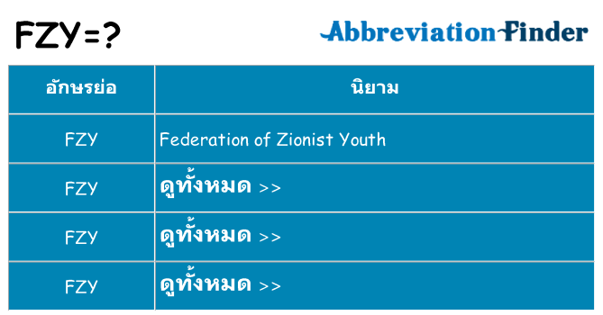 อะไรไม่ fzy ถึง