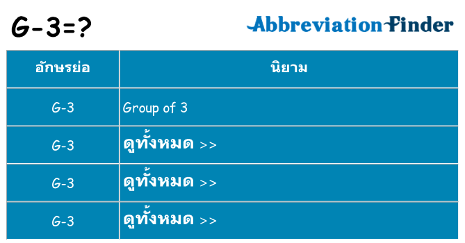 อะไรไม่ g-3 ถึง