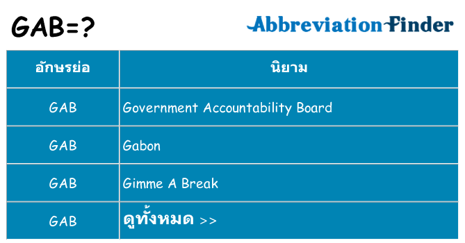 อะไรไม่ gab ถึง
