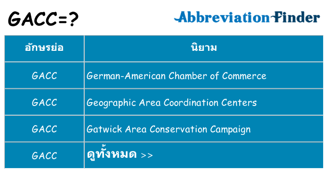 อะไรไม่ gacc ถึง