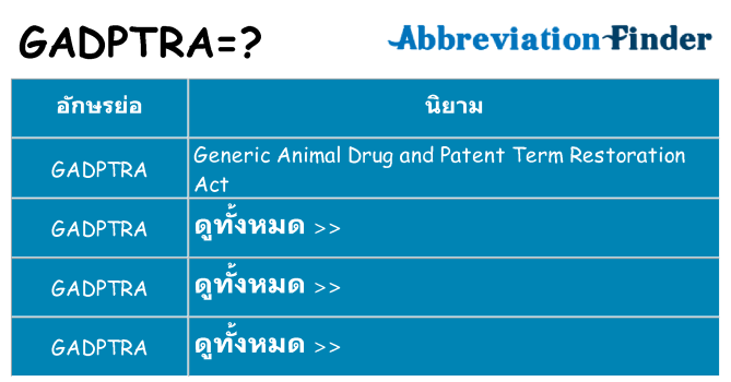 อะไรไม่ gadptra ถึง