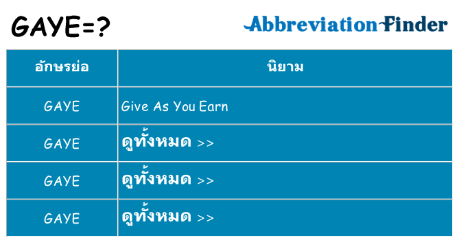 อะไรไม่ gaye ถึง