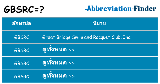 อะไรไม่ gbsrc ถึง