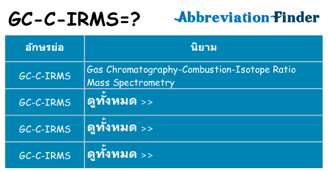 อะไรไม่ gc-c-irms ถึง
