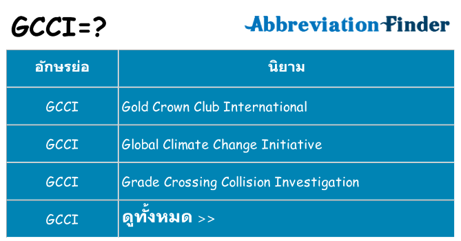 อะไรไม่ gcci ถึง