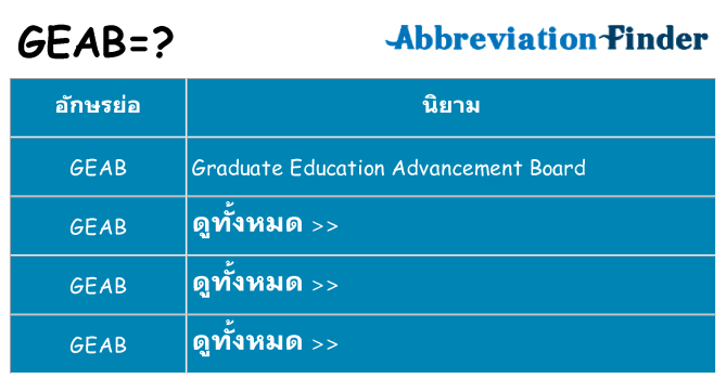 อะไรไม่ geab ถึง