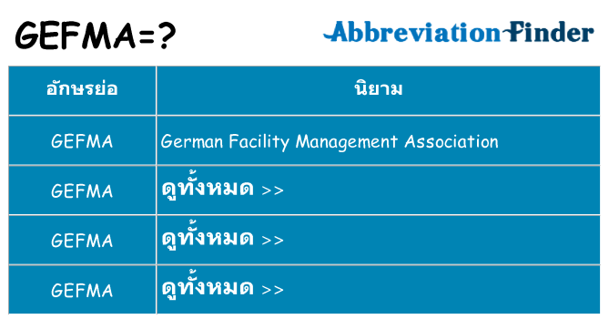 อะไรไม่ gefma ถึง