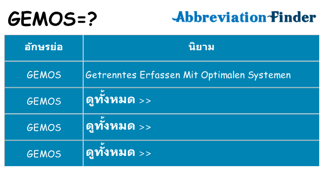 อะไรไม่ gemos ถึง