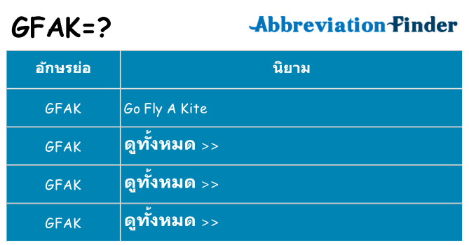 อะไรไม่ gfak ถึง