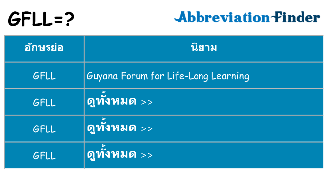 อะไรไม่ gfll ถึง
