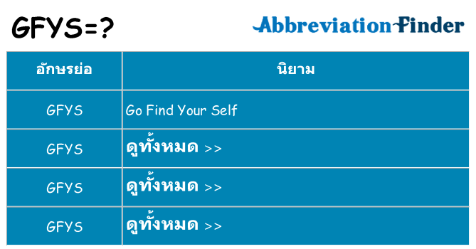 อะไรไม่ gfys ถึง