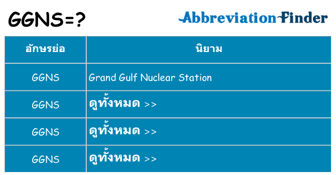 อะไรไม่ ggns ถึง