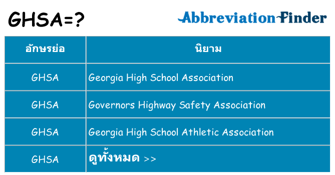 อะไรไม่ ghsa ถึง