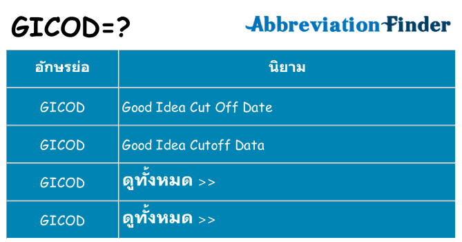 อะไรไม่ gicod ถึง