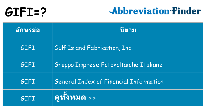 อะไรไม่ gifi ถึง
