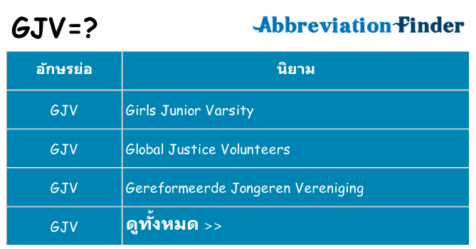 อะไรไม่ gjv ถึง