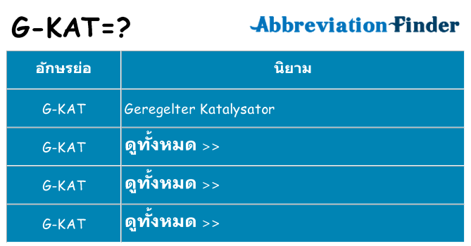 อะไรไม่ g-kat ถึง